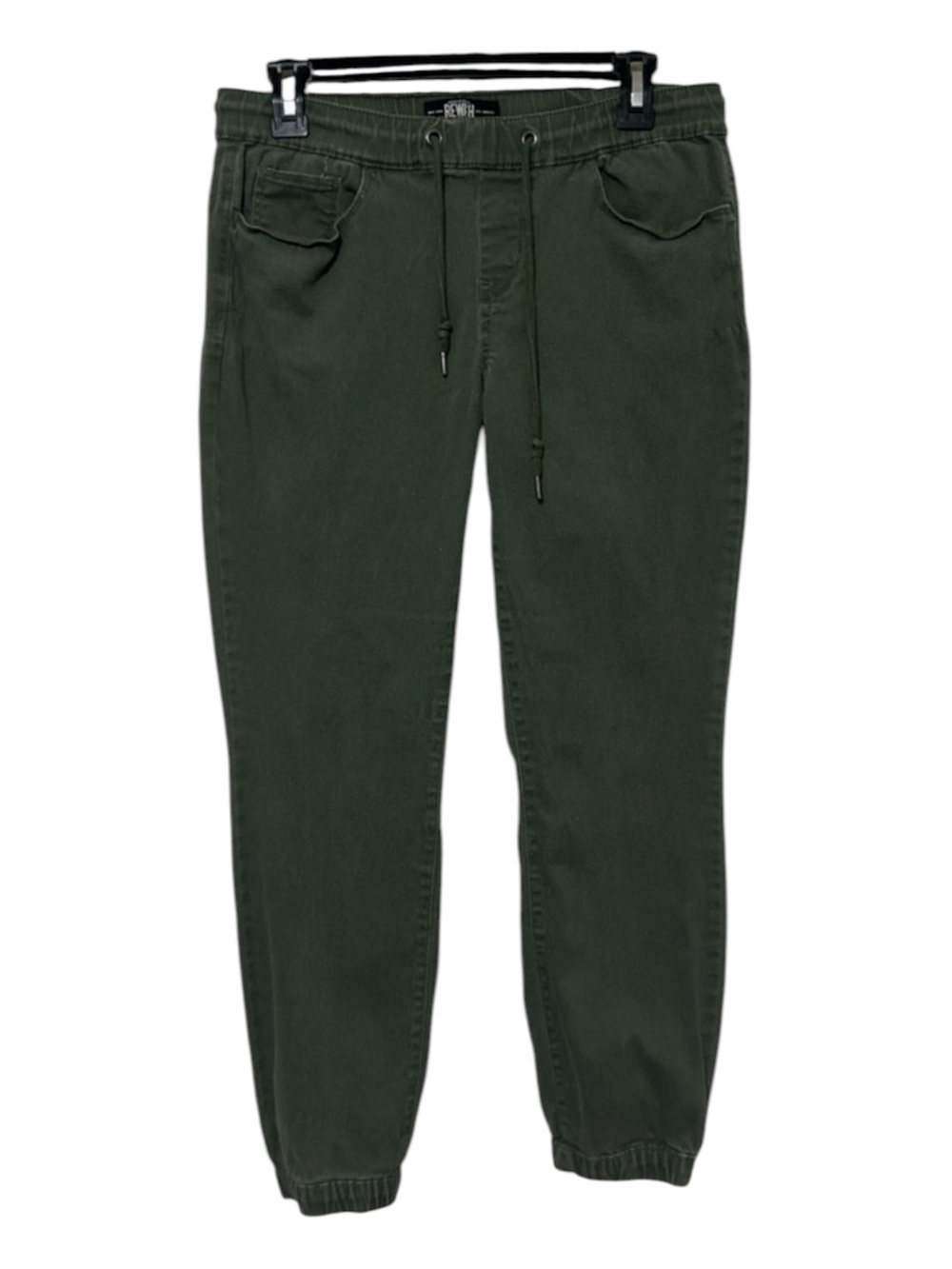Rewash Olive Green Cargo Joggers Size Medium Drawstring Elastic Waist Utility